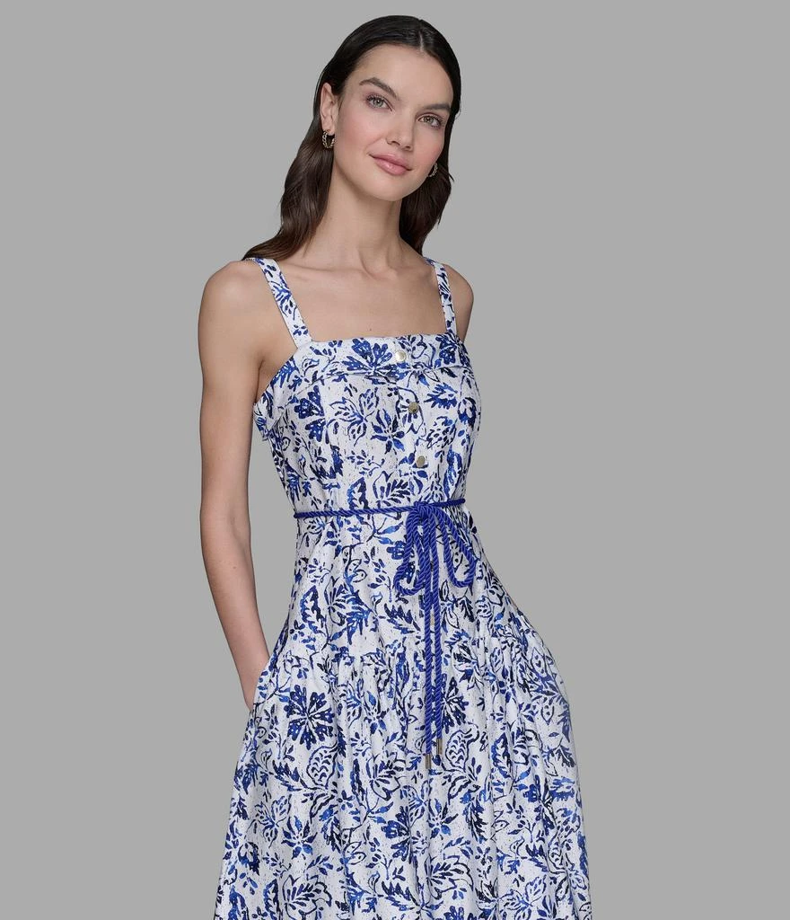 Karl Lagerfeld Paris PRINTED MAXI DRESS WITH BELT 4