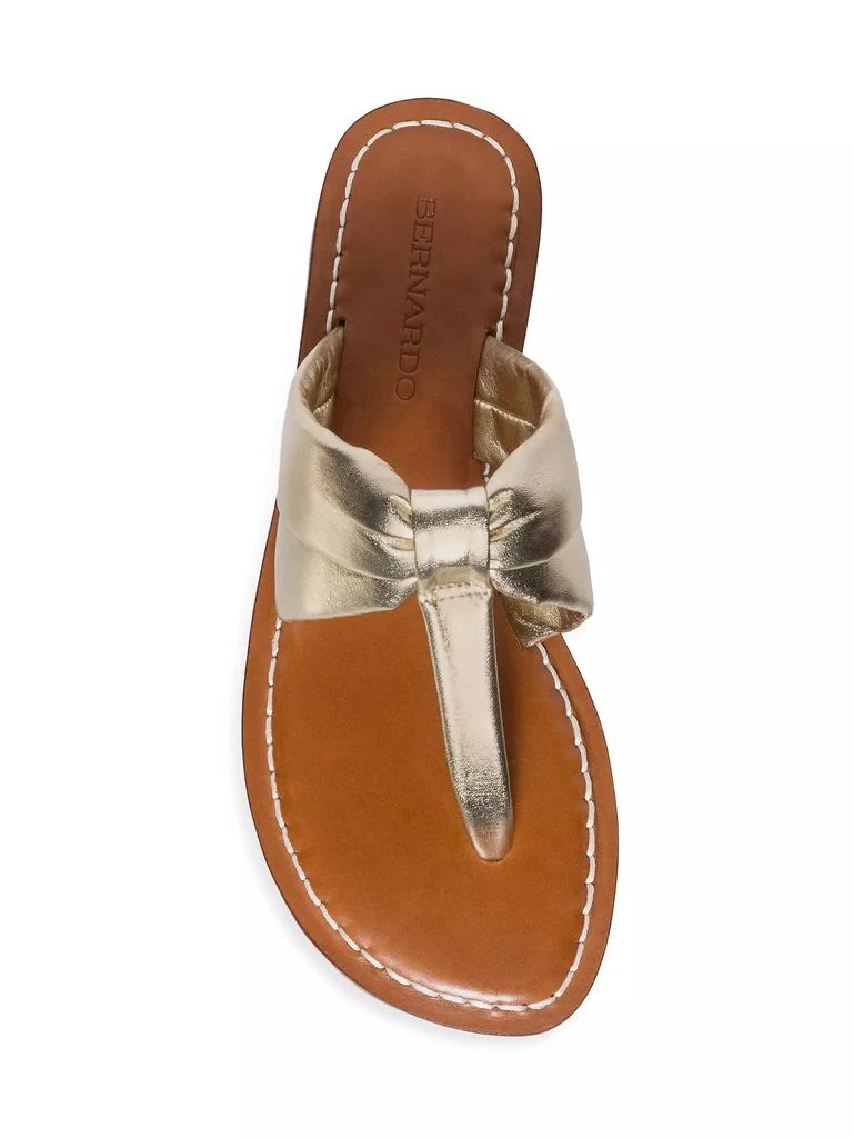 Bernardo Margaret Metallic Leather Thong Sandals 3