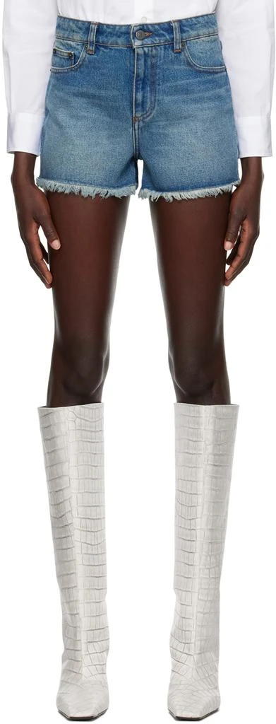 AMI Blue Five Pockets Shorts 1