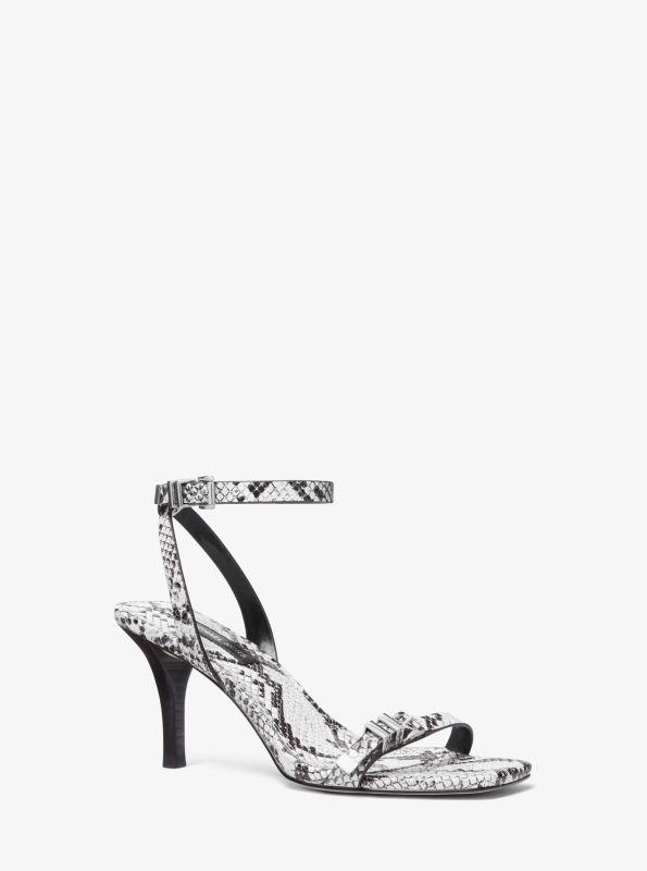 Michael Kors Darrington Snake Embossed Leather Sandal