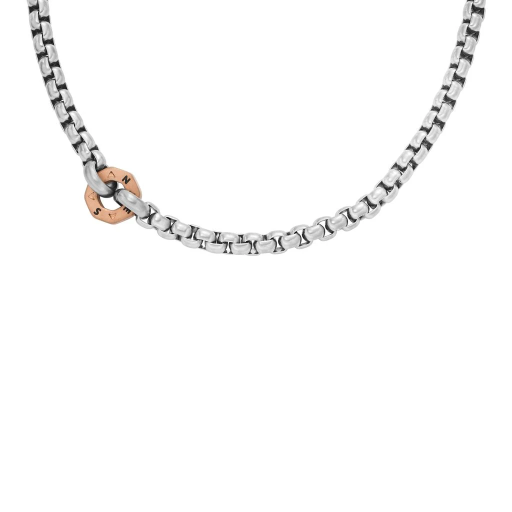 Fossil Men's Sawyer Two-Tone Stainless Steel Chain Necklace 1