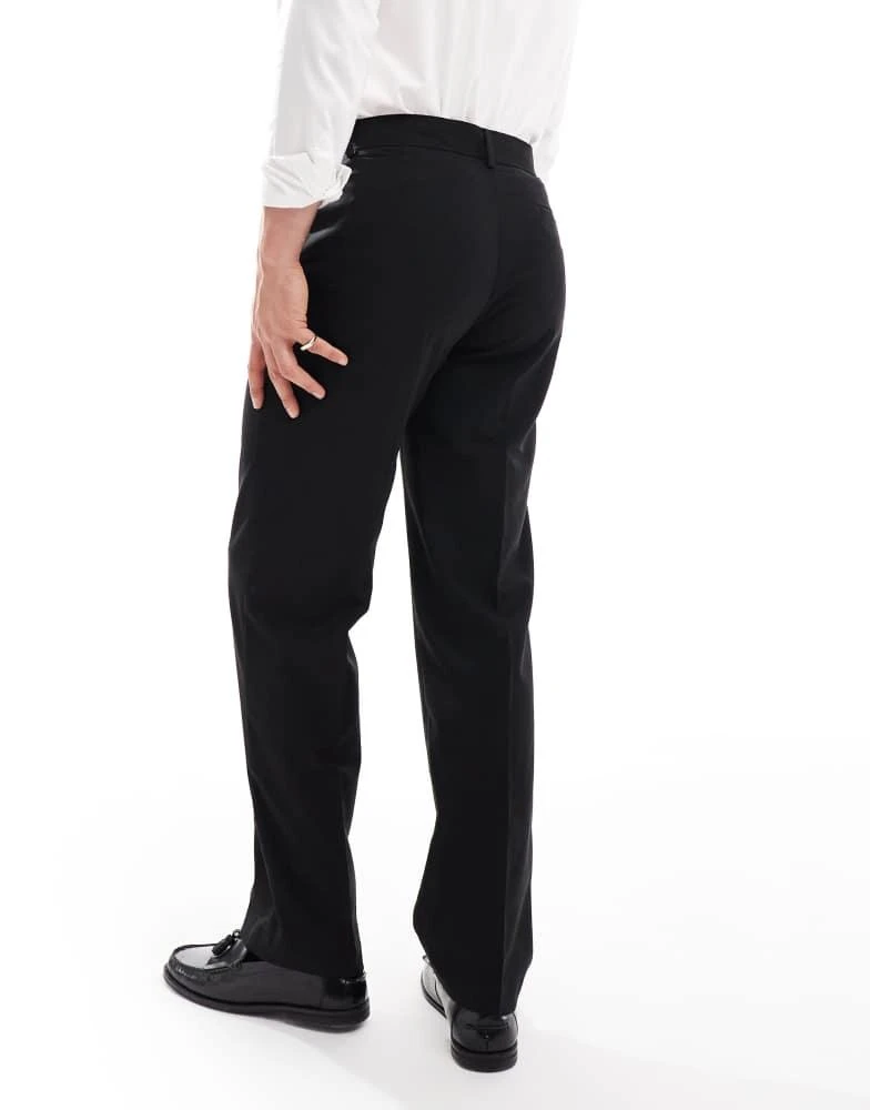 ASOS ASOS DESIGN smart straight leg trousers in black 3