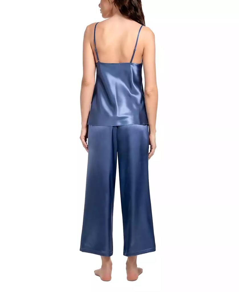 Linea Donatella Women's Flying Garden Cropped Satin Pajama Set