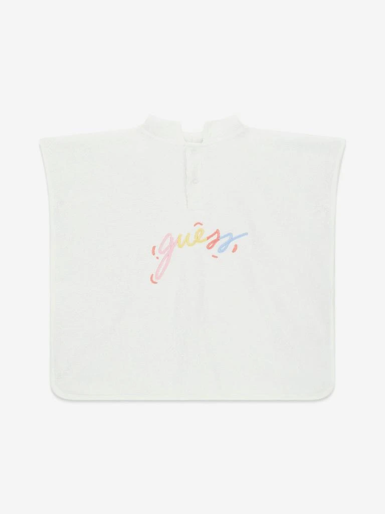 GUESS Guess Baby Hooded Poncho Towel in White