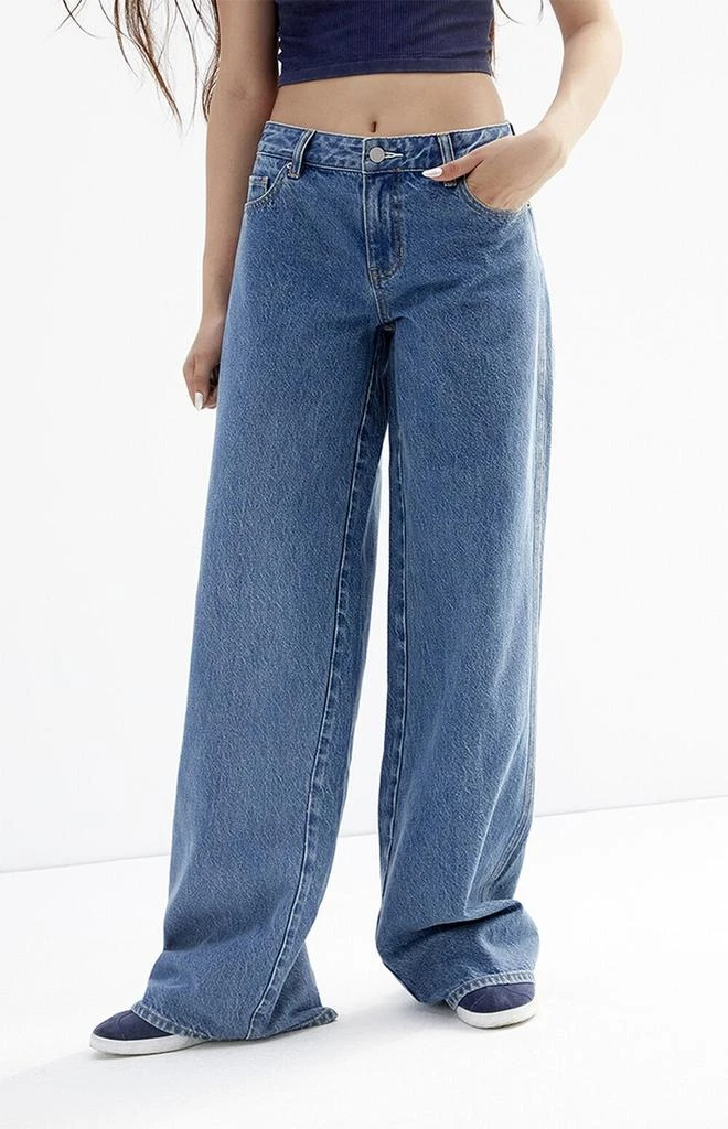 PacSun Casey Medium Wash Low Rise Baggy Jeans 1