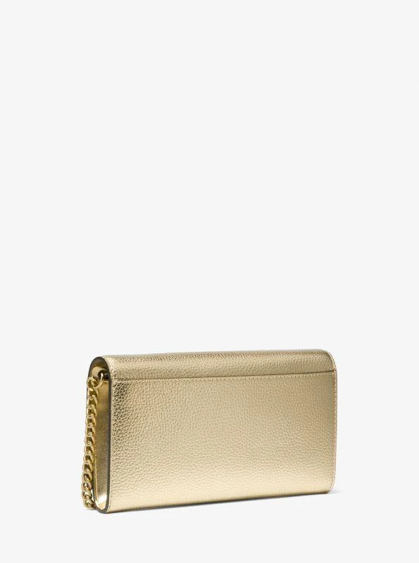 Michael Kors Carson Large Metallic Pebbled Leather Convertible Crossbody Bag 3