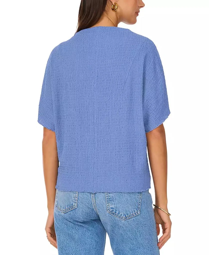 Vince Camuto Women's Textured High Neck Wide Sleeve Top 2