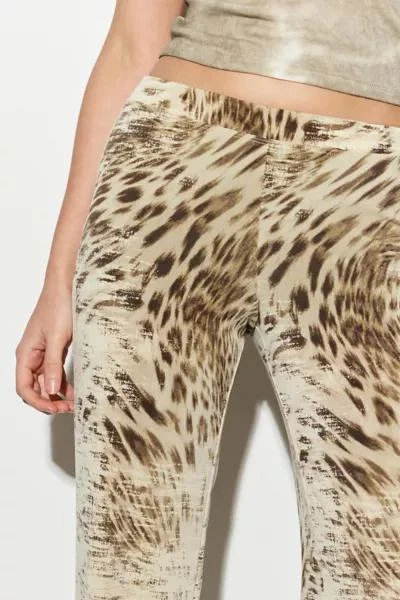 Urban Outfitters UO Leopard Print Straight-Leg Trouser Pant 3