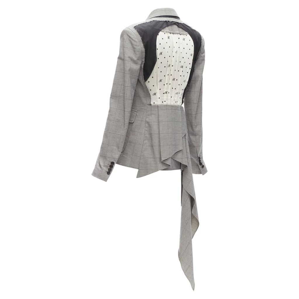 Monse wool cotton deconstructed draped asymmetric blazer jacket 6