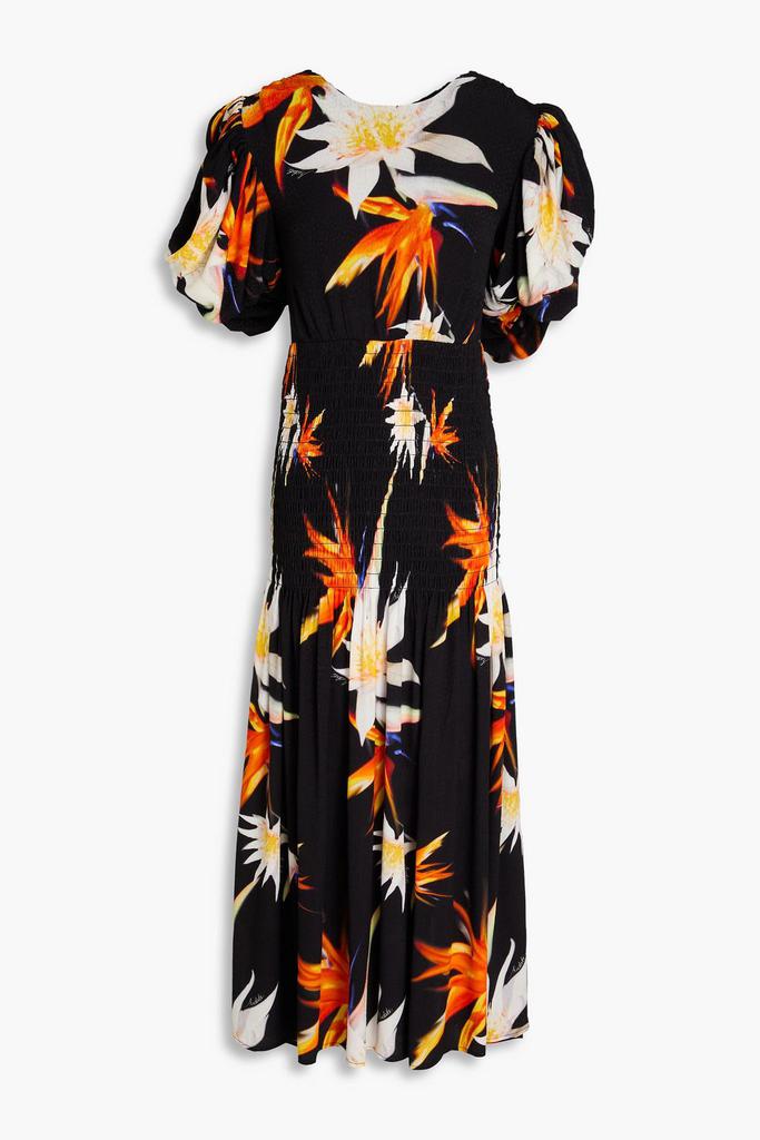 ROTATE Birger Christensen Printed jacquard midi dress