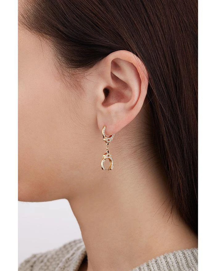 Maria Tash 18K Yellow Gold Diamond Handcuff Single Hoop Earring 2