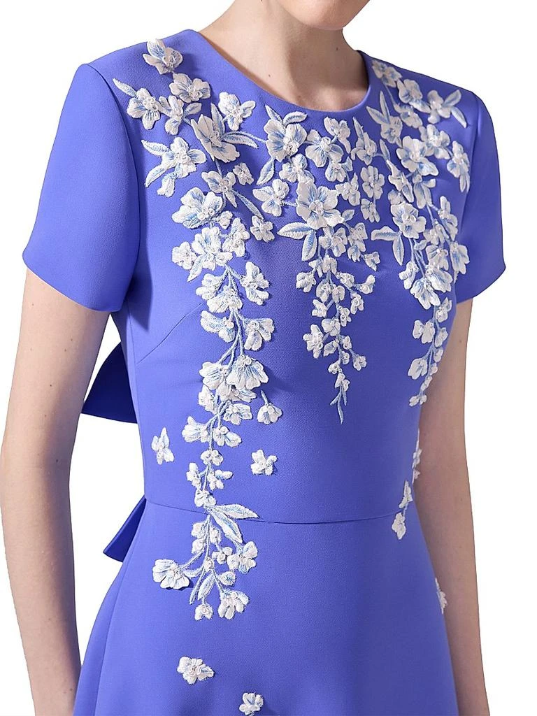 Carolina Herrera Cabana Floral-Embroidered Bow Gown 4