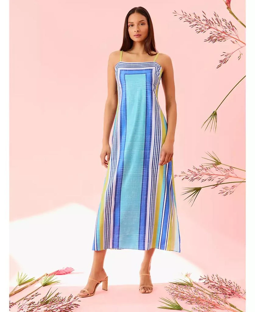 Donna Morgan Women's Striped Side-Slit Maxi Dress 3