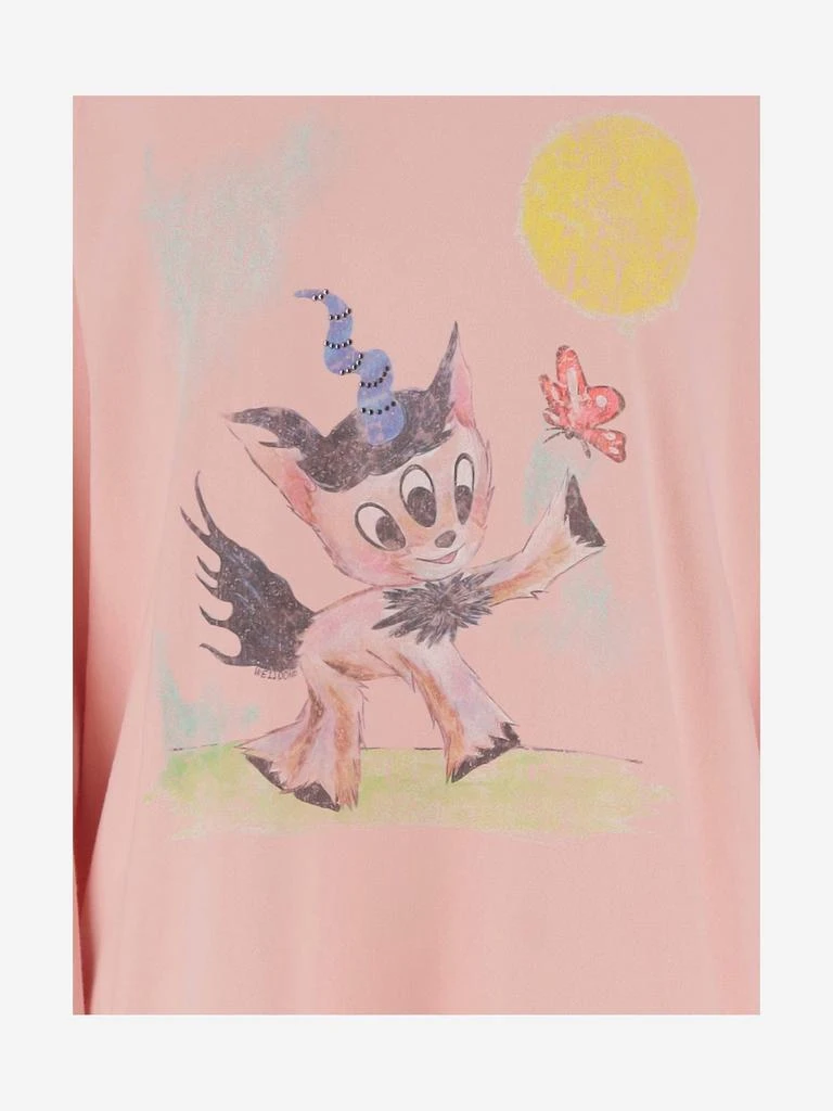 We11done Long Sleeve Cotton Jersey With Monster Pony Print 3