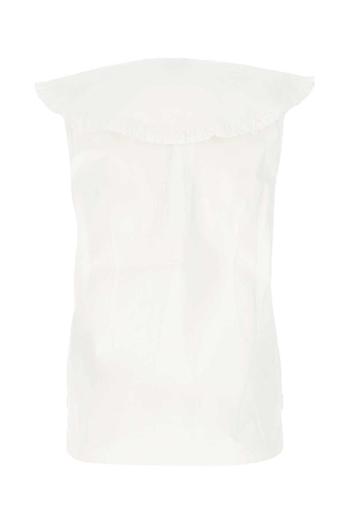 Ganni Ganni Ruffled Sleeveless Shirt