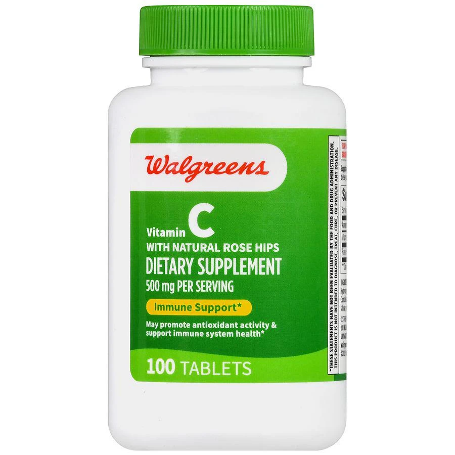 Walgreens Vitamin C with Natural Rose Hips 500 mg Tablets (100 days) 2