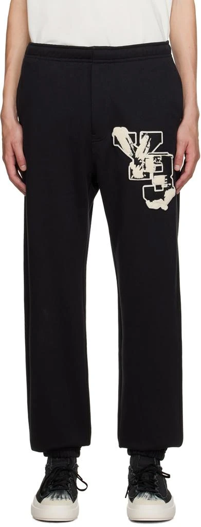 Y-3 Black Graphic Sweatpants 1