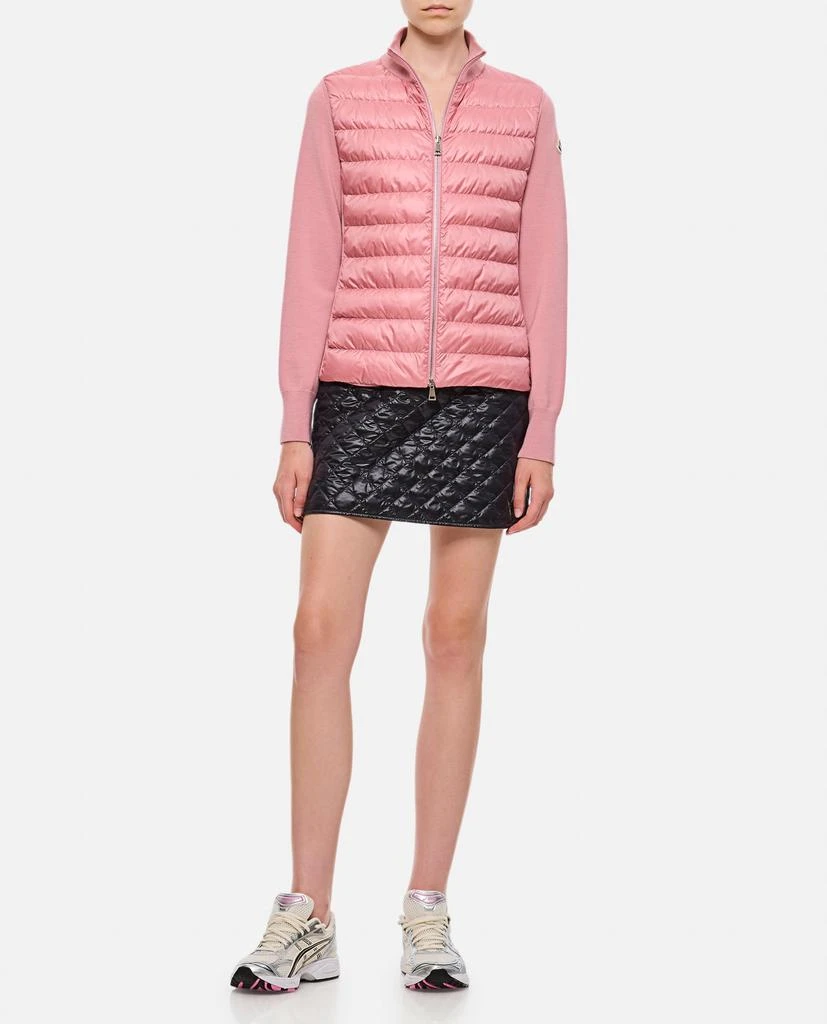 Moncler Knitted Sleeves Zip-up Jacket 2