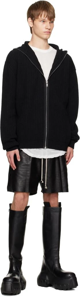 Rick Owens Black Concordians Pull On Mega Tractor Tall Boots 5