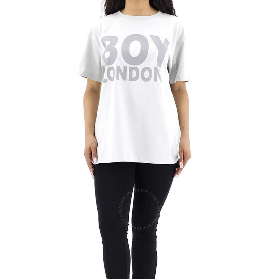 Boy London Reflective Logo T-shirt In Light Grey 1