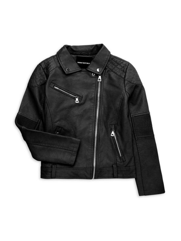 Urban Republic Girl’s Faux Leather Moto Jacket