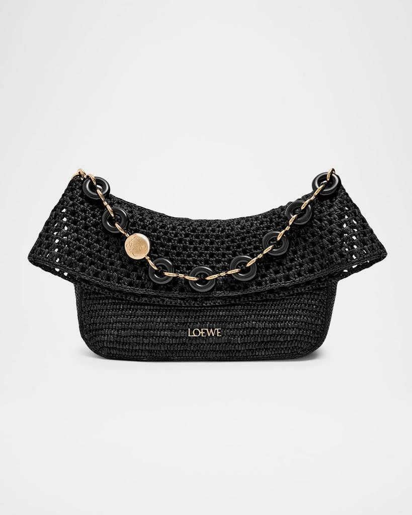 Loewe x Paula’s Ibiza  Ola Small Shoulder Bag in Raffia and Leather 1