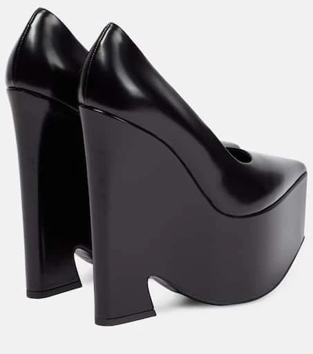 Versace Tempest leather platform pumps 3