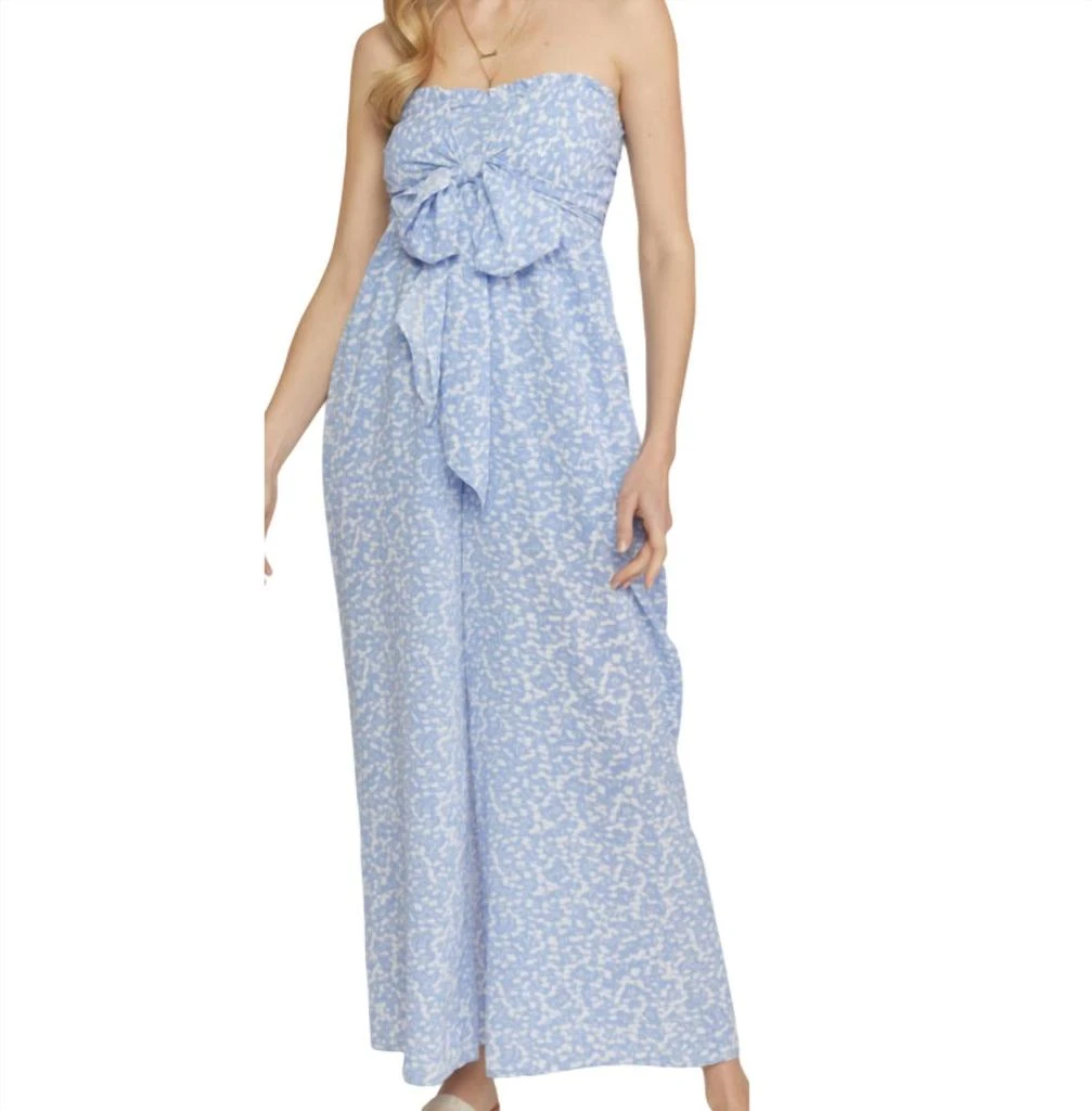 entro Entro - Floral Print Bust Tie Jumpsuit 1