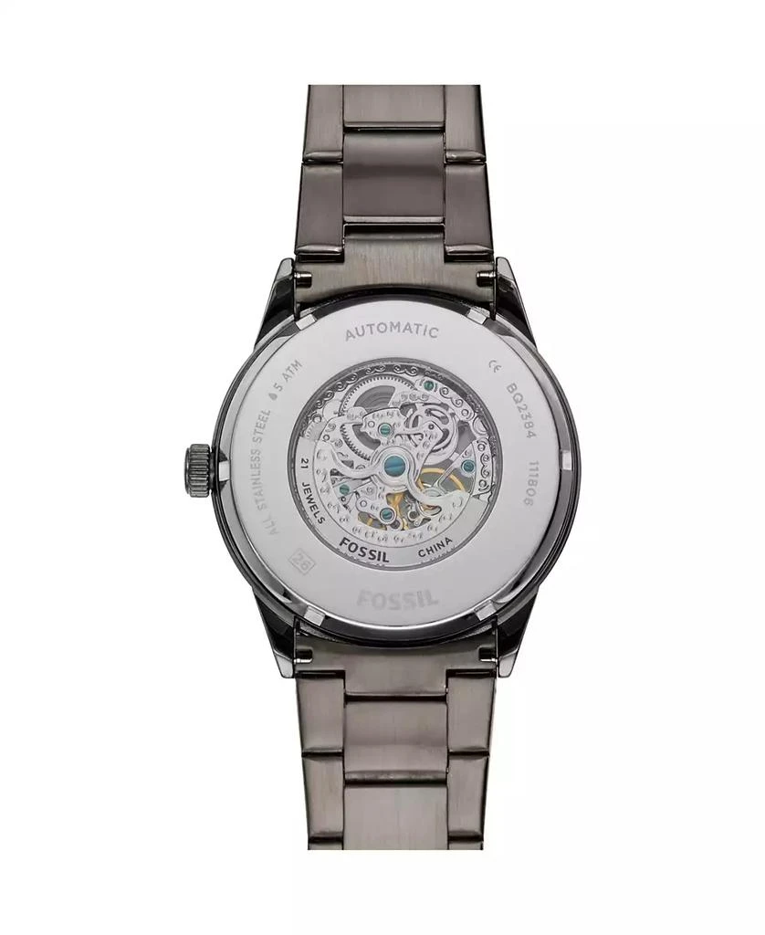 Fossil Men's Flynn Automatic Gunmetal Black Stainless Steel Watch 48mm 2
