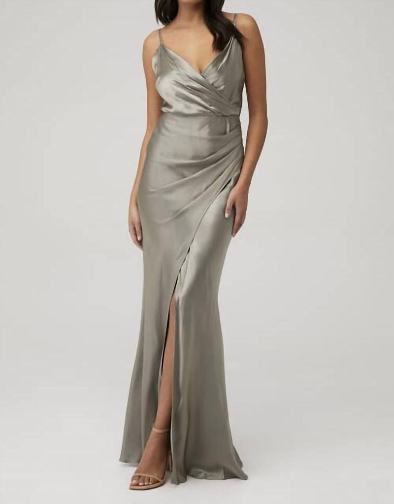 Shona Joy Shona Joy - La Lune Cross Draped Maxi Dress