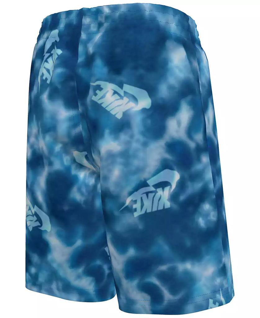 NIKE Big Boys 7" Water Tie Dye with Cargo Pocket Volley Swim Shorts