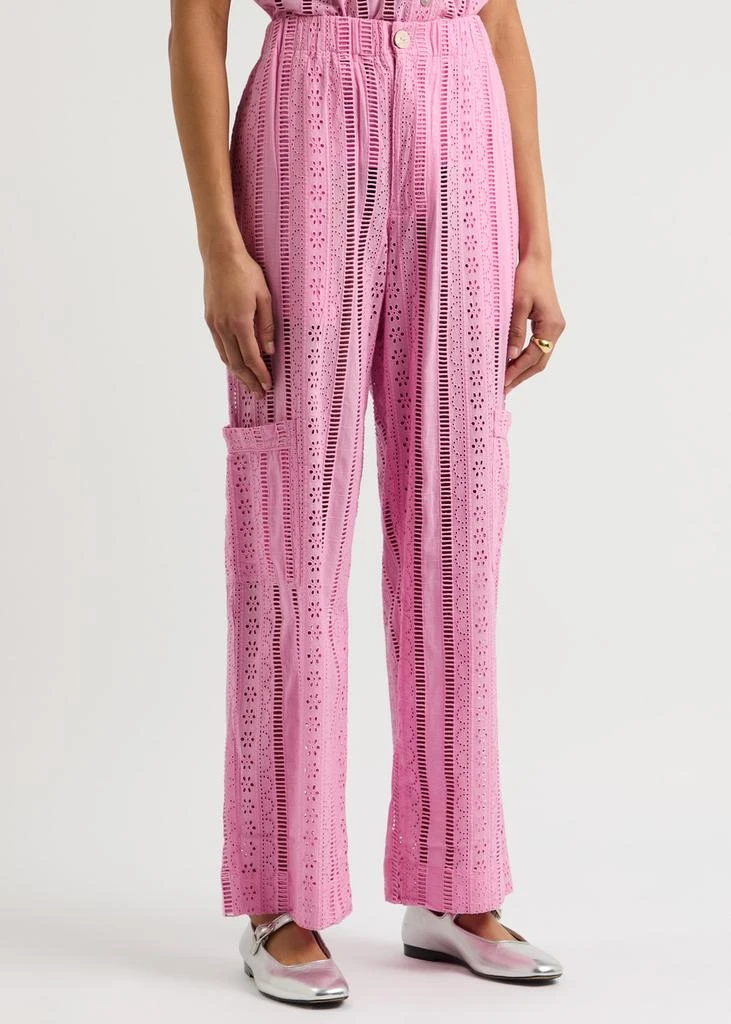 DAMSON MADDER Vacation Rafe broderie anglaise cotton trousers 2
