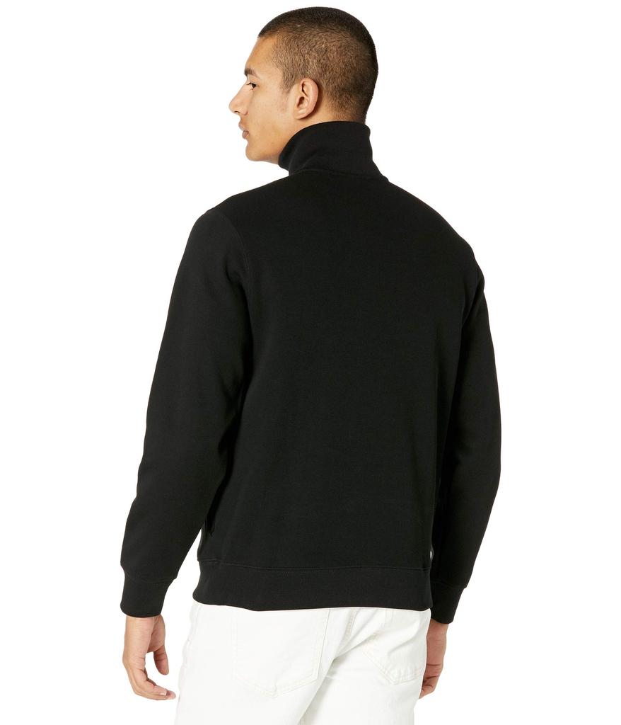 Lacoste Long Sleeve Solid 1/4 Zip Interlock Ribbed Sweatshirt