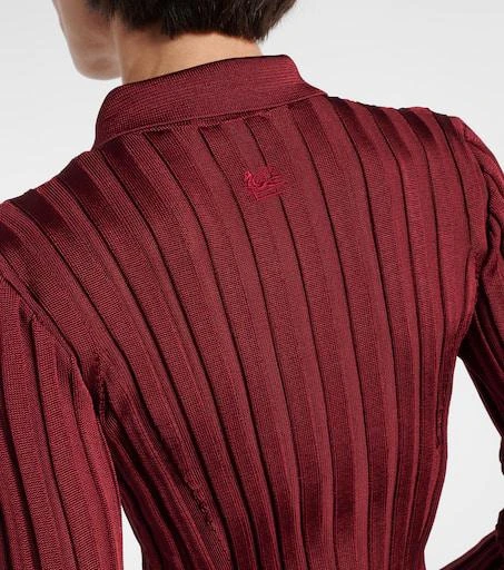 ETRO Ribbed-knit polo sweater 6