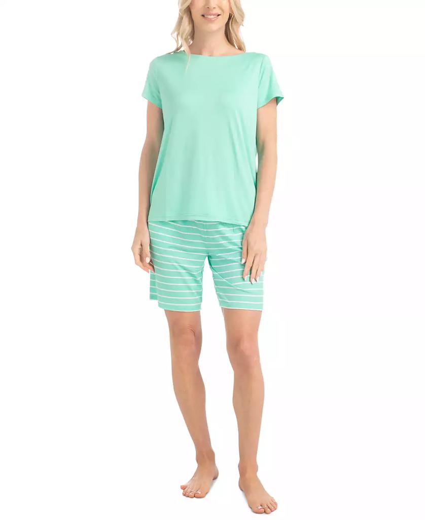 MUK LUKS Women's 2-Pc. Joyful Nautical Pajamas Set