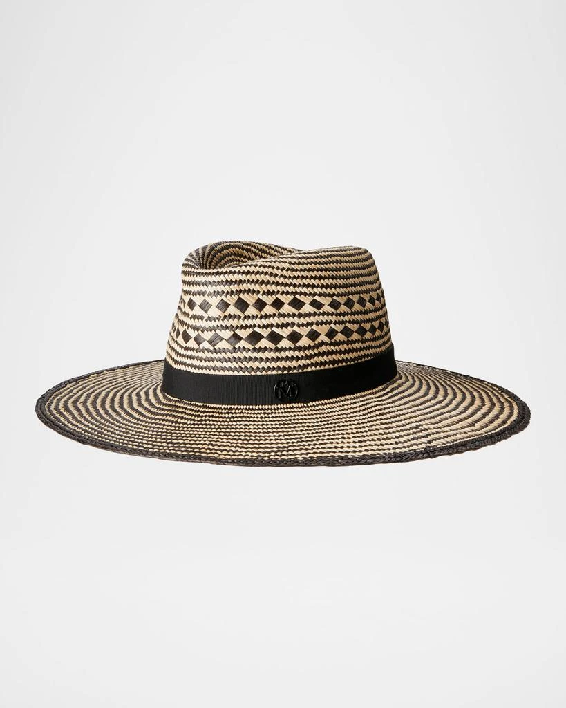 Shop Charles Bicolor Straw Fedora Hat on Sale at BeyondStyle – Get