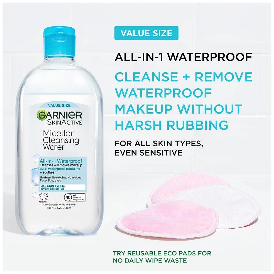 SkinActive Micellar Cleansing Water For Waterproof & Long-wear Makeup 2