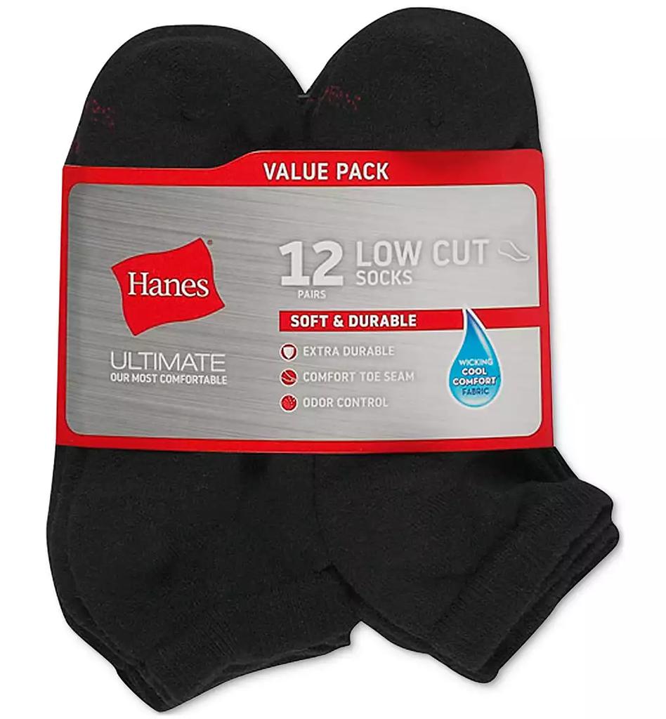 Hanes Men's 12-Pk. Low Cut Socks