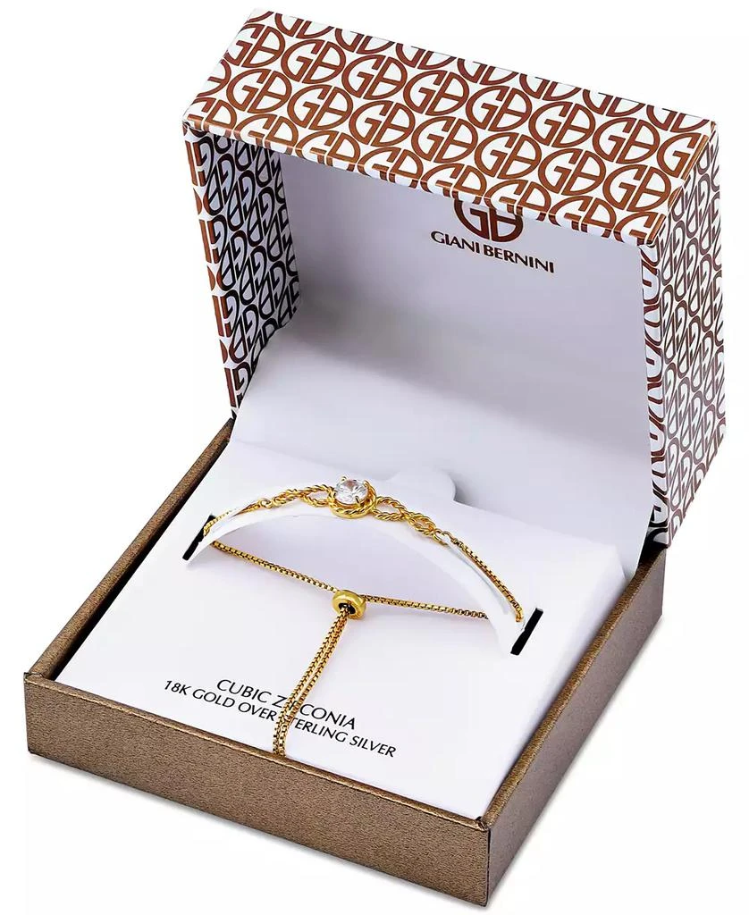 Giani Bernini Round Cubic Zirconia Infinity Link Bolo Bracelet (1-1/4 ct. t.w.) in 18k Gold Over Sterling Silver, Exclusively at Macy's 3