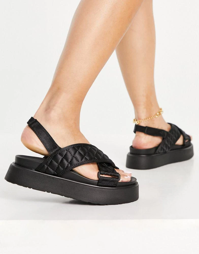 ego Ego Squad flatform sandals in black 4