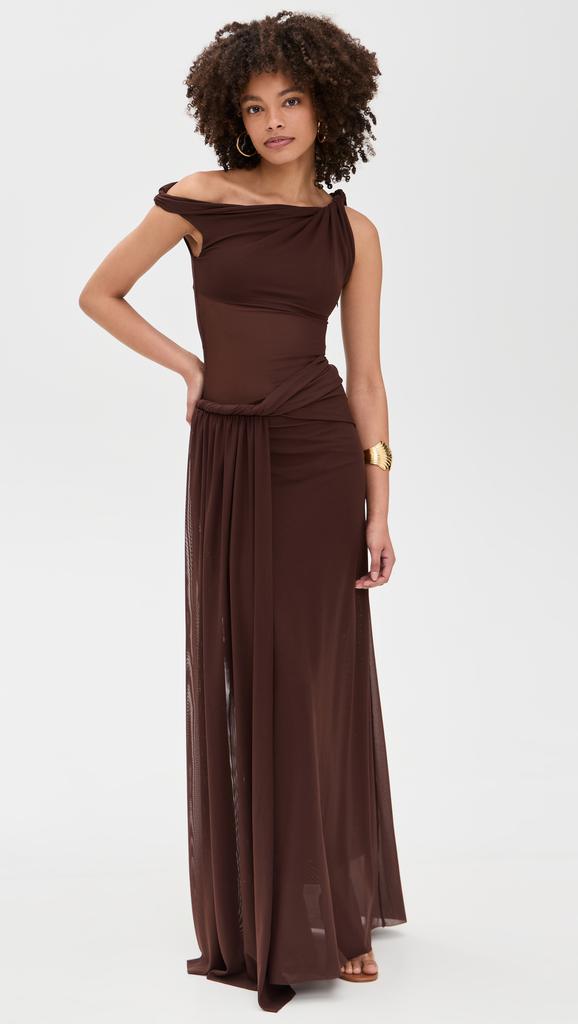 Misha The Sisal Mesh Maxi Dress