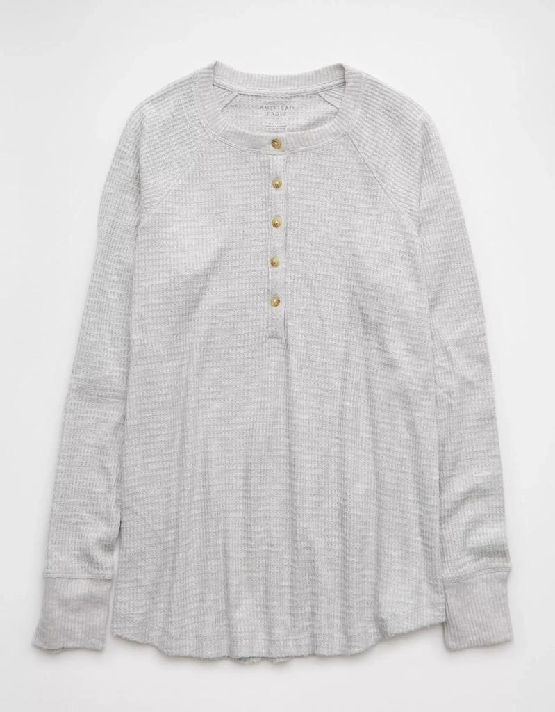 AE AE Plush Long-Sleeve Henley T-Shirt 3