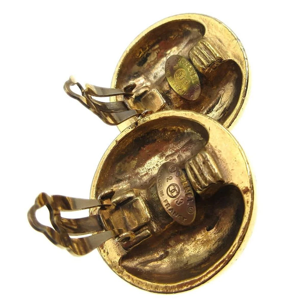 Chanel Cc Round Earrings Metal And Crystal _Plated Earrings Jewelry (Pre-Owned) 2