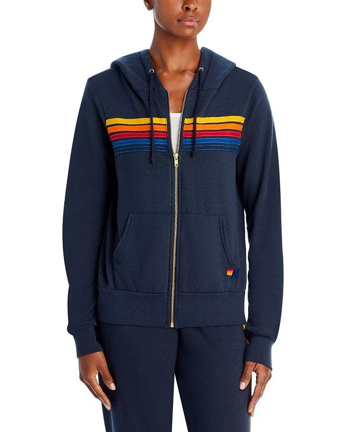 Aviator Nation Rainbow Stripe Hoodie 5