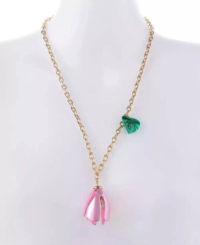 Betsey Johnson Faux Stone Garden Glam Tulip Pendant Necklace 4