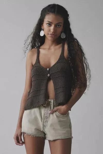 Kimchi Blue Kimchi Blue Kiara Split-Front Flyaway Sweater Tank Top 1