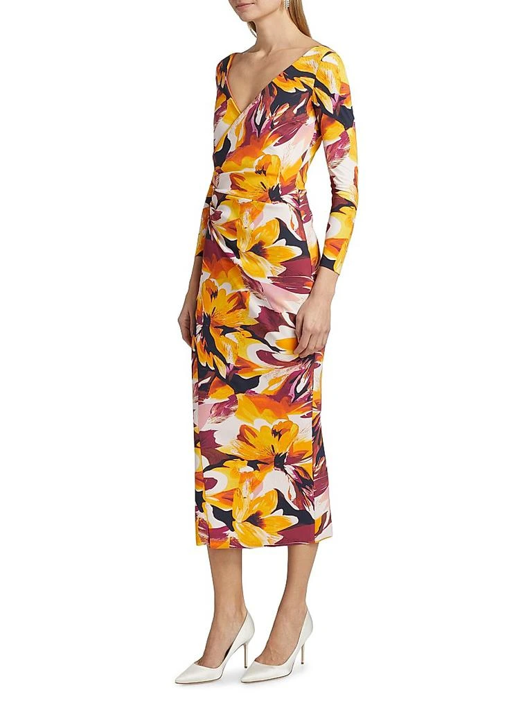 Yoon Floral Surplice-Neck Midi-Dress  On Sale Now with Up to 67% Off |  Discover Exclusive Deals & Savings at BeyondStyle  Authentic Chiara Boni  women's|modern|long sleeve|v-neck|bodycon|dresses|midi-length|women's  apparel|Women's|floral with Limited ...