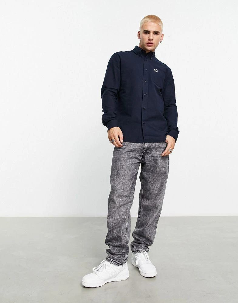 Fred Perry Fred Perry oxford shirt in navy 3
