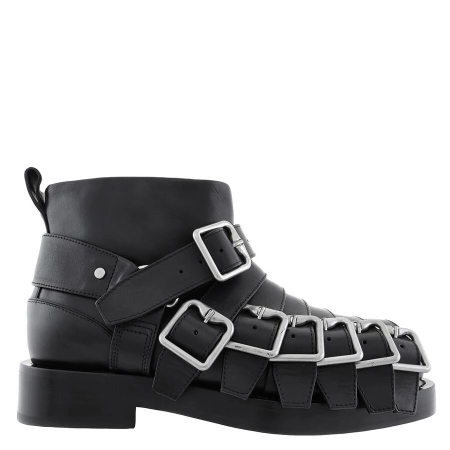 Burberry Burberry Buckled Leather Biker Boots, Brand Size 35 ( US Size 5 )