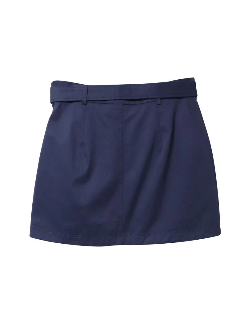 ALEXACHUNG Alexa Chung Patch Pocket Mini Skirt in Navy Blue Cotton 5